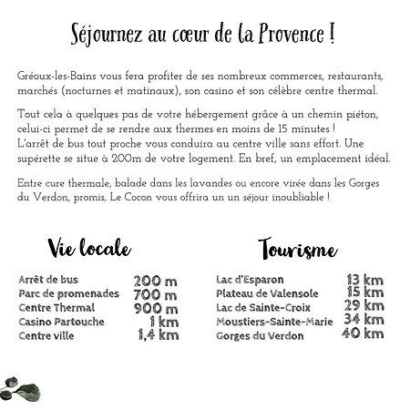 Appartamento Le Cocon Gréoux-les-Bains Esterno foto