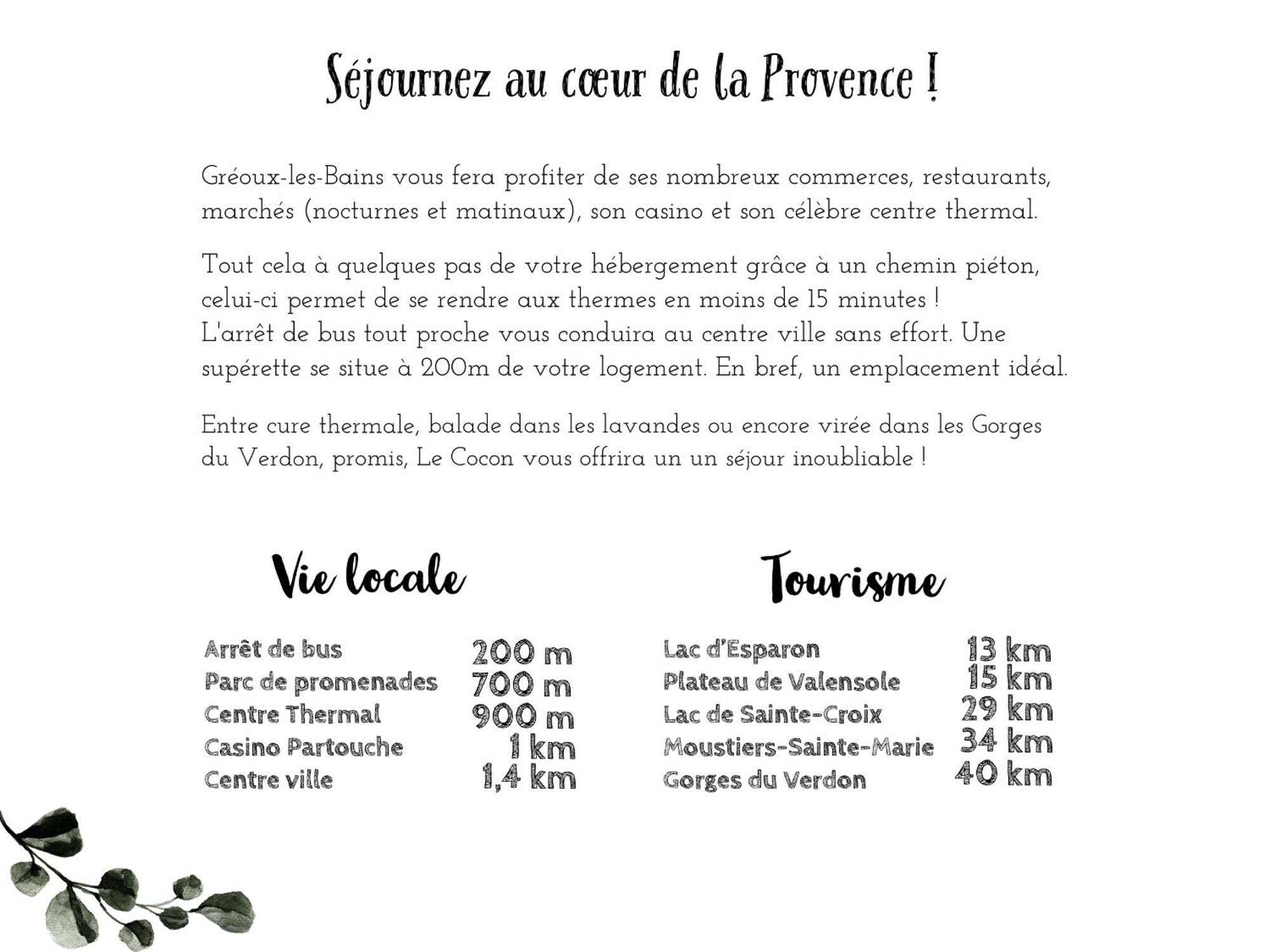 Le Cocon * Greoux-les-Bains